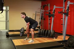 Bent Over One-Arm Long Bar Row