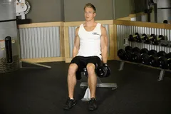 Curl haltères biceps interne assis