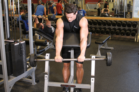 Curl barre inversé pupitre