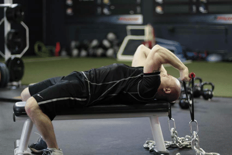 Extension triceps avec chaîne