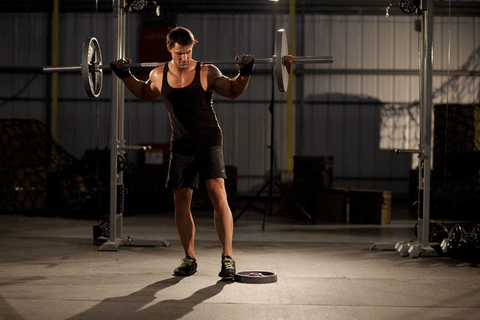 Squat avec disques glissants