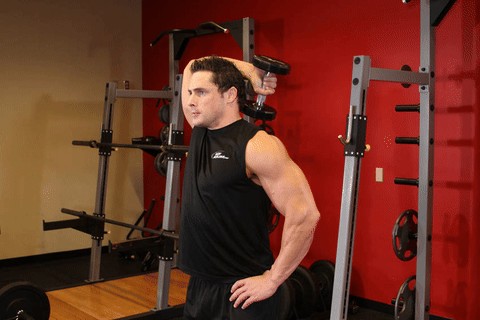 Extension triceps un bras aux haltères
