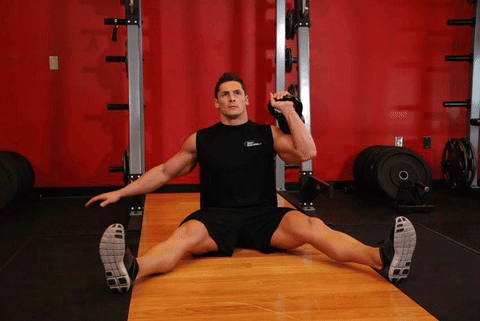 Développé assis kettlebell