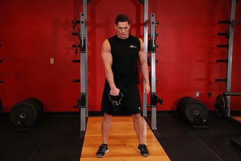 Épaulé suspendu kettlebell