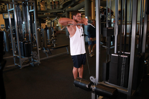 Rowing vertical poulie